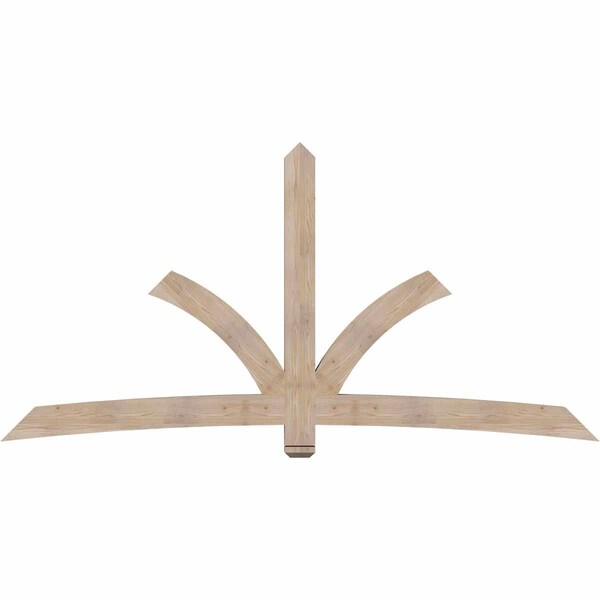 Ekena Millwork Davenport Smooth Timber Gable Bracket, Douglas Fir, 108"W x 54"H x 3 1/2"D x 5 1/2"F, 12/12 Pitch GBW108X54X0406DAV00SDF - main